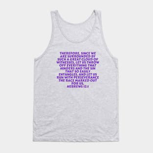 Bible Verse Hebrews 12:1 Tank Top